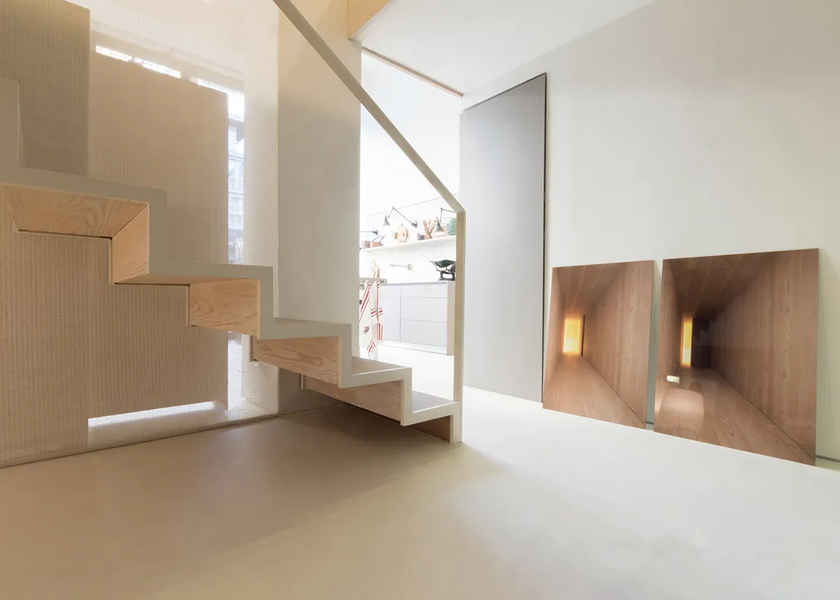 Floor to ceiling microcement