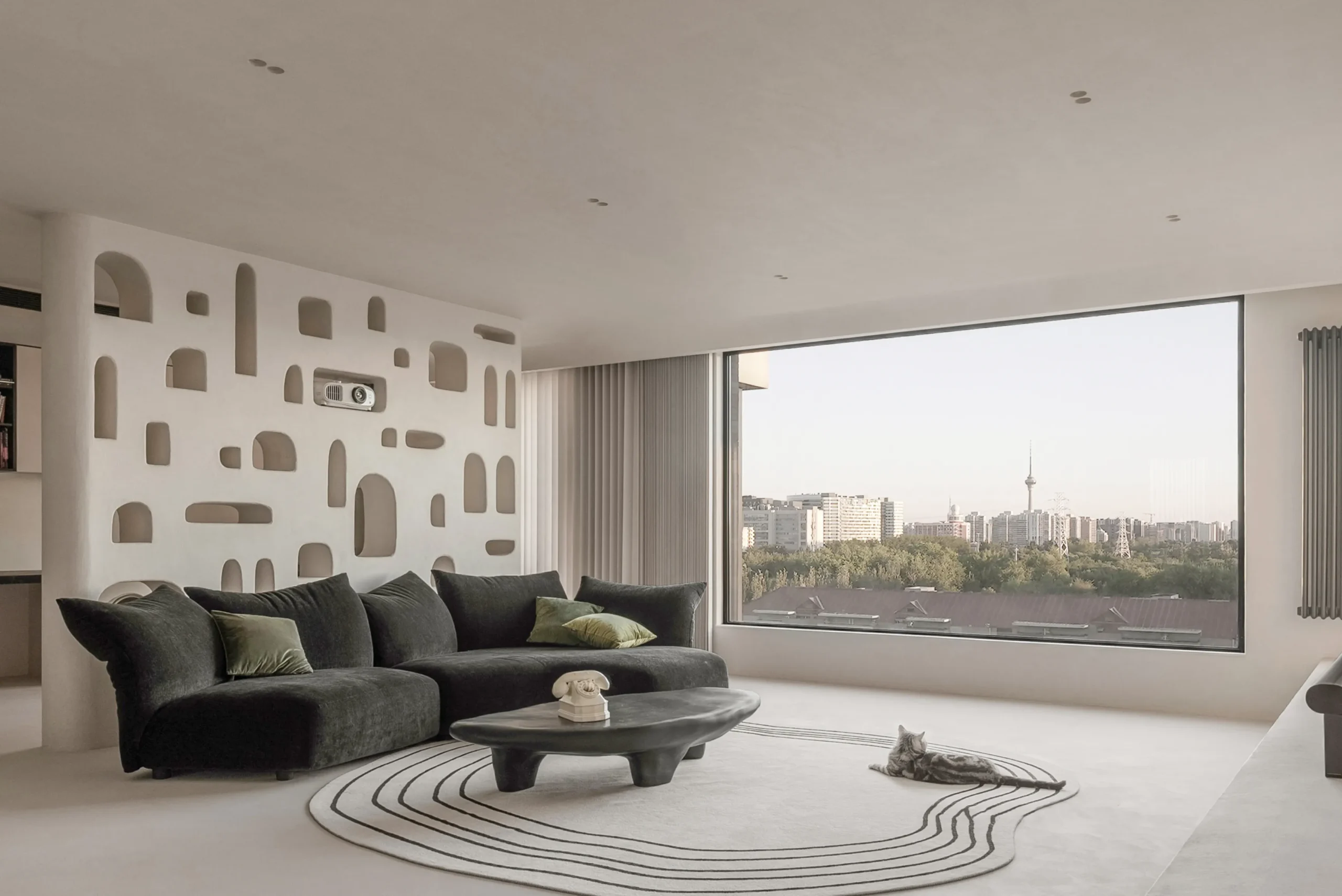 Living Room Microcement Design
