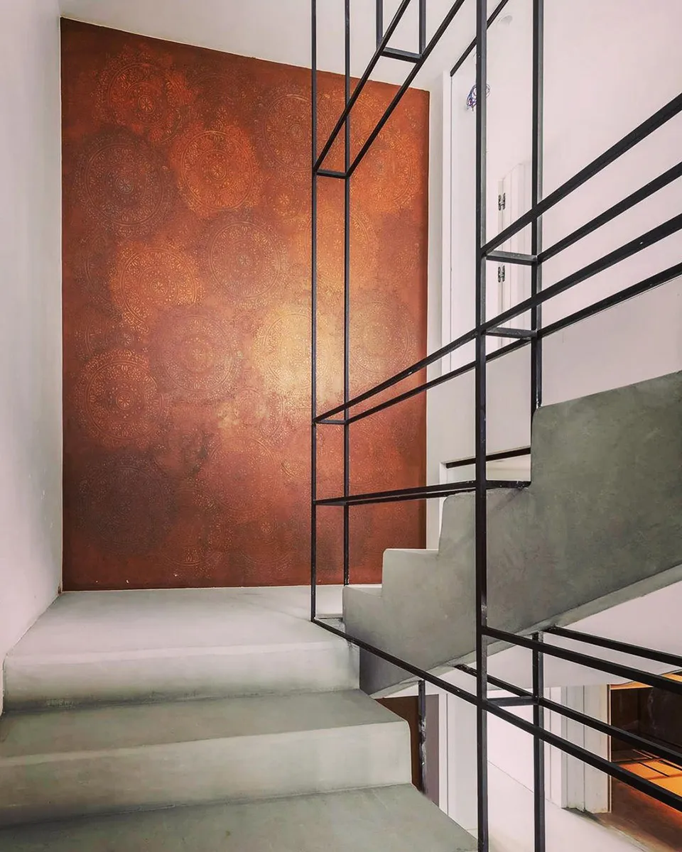 Staircase interior microcement architecture