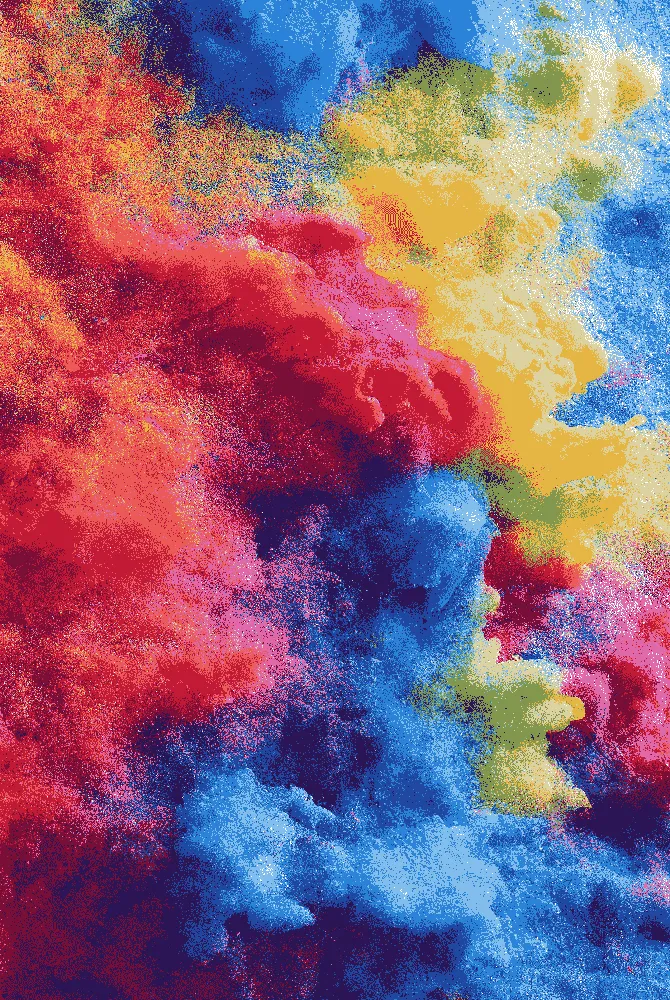 Colorful microcement texture