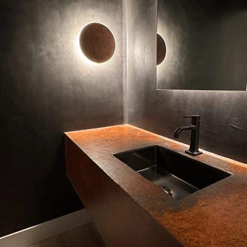 Elegant Microcement Sink