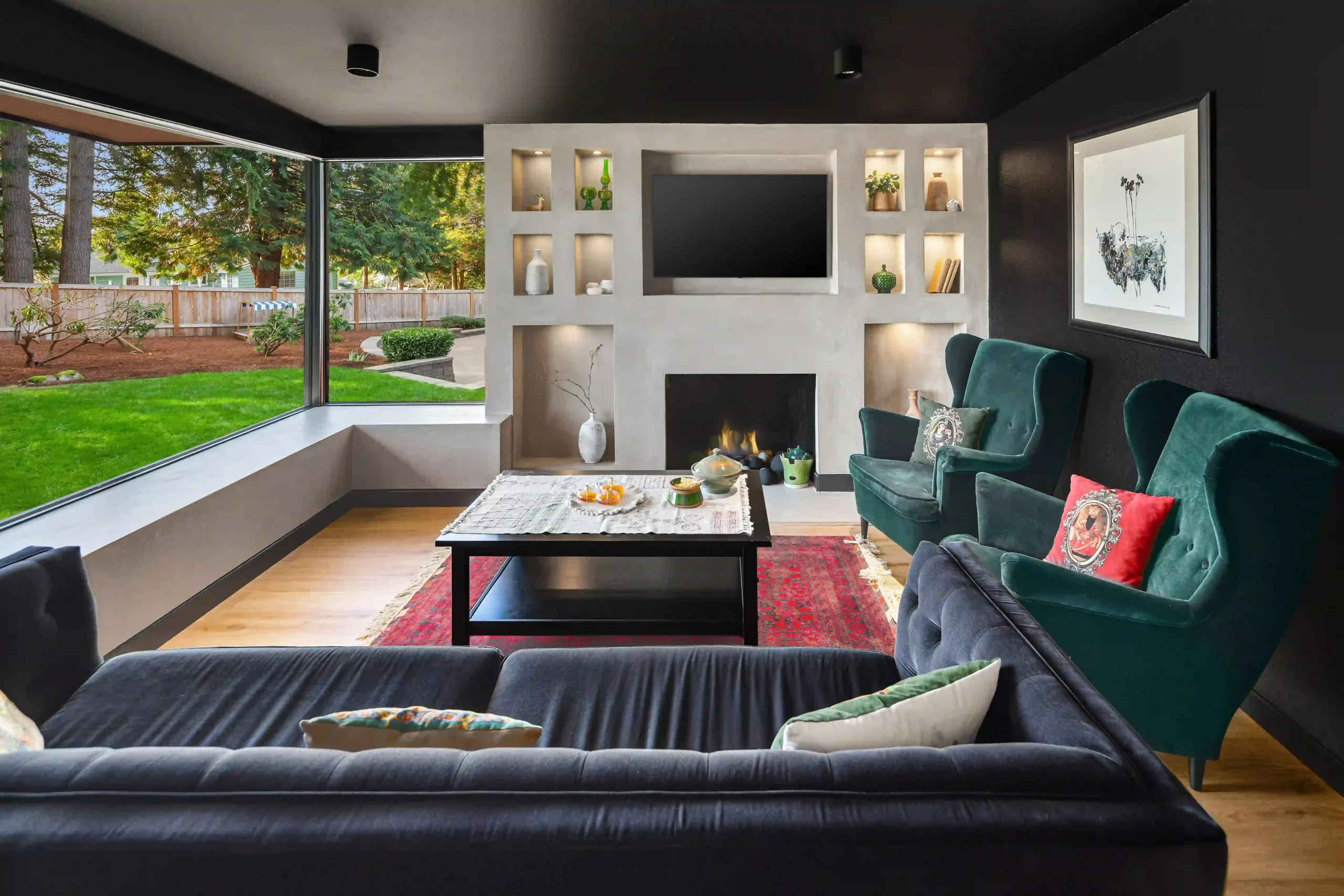 Living Room Microcement Finishes