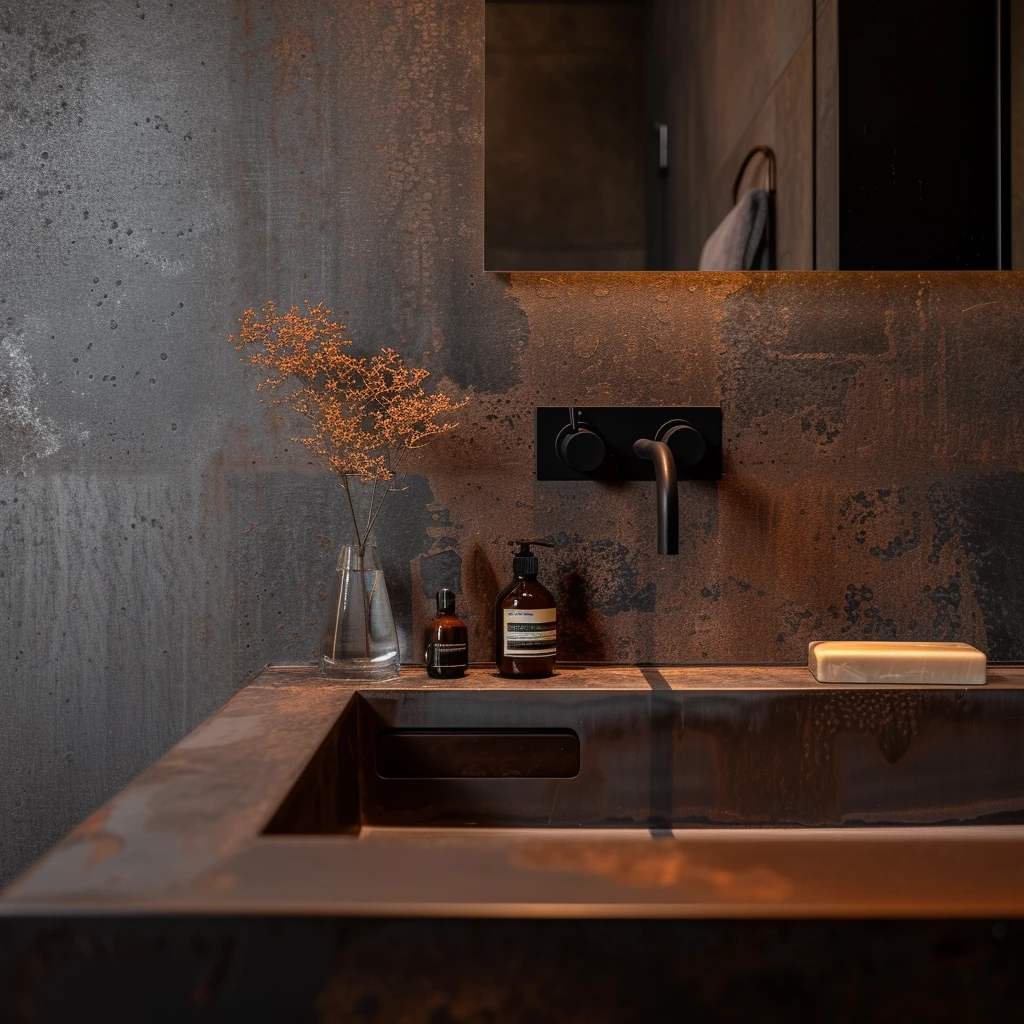 Custom Microcement Backsplashes